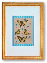 Charger l&#39;image dans la galerie, Papillons jaunes sur rayures bleues